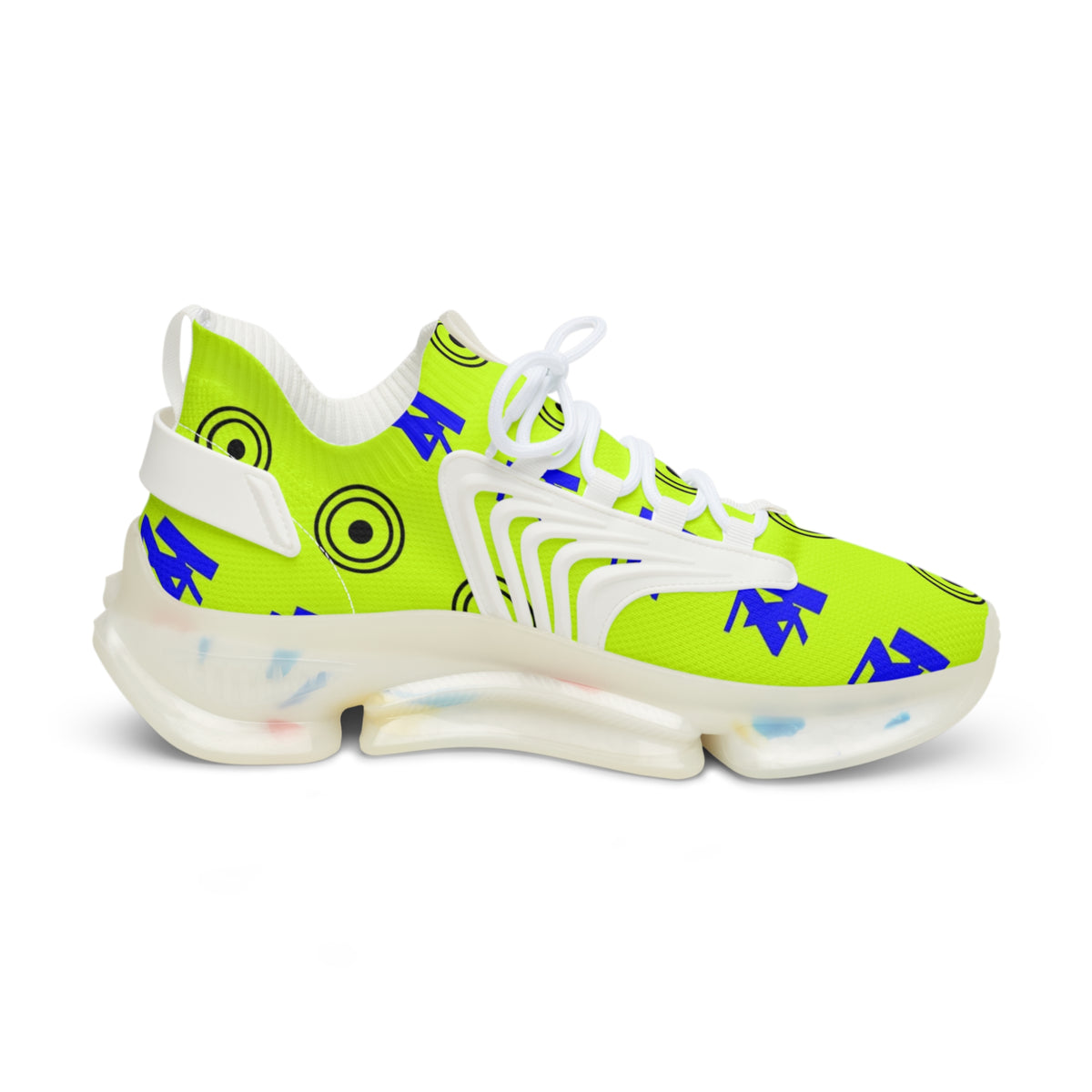 Kz Neon Green BluePrint Men's Mesh Sneakers