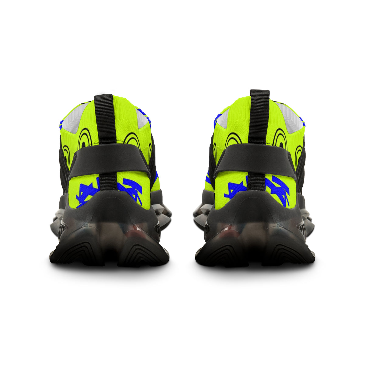 Kz Neon Green BluePrint Men's Mesh Sneakers