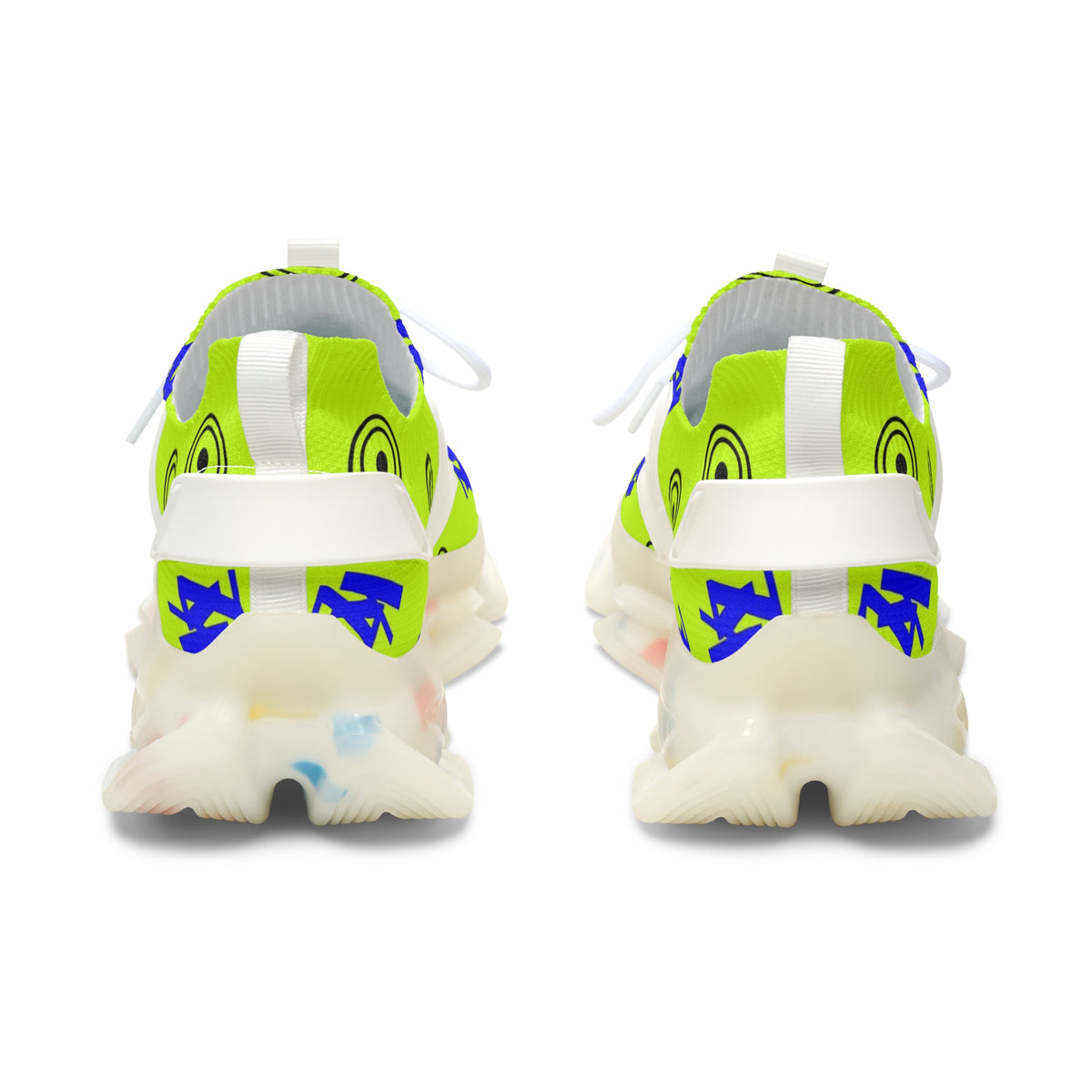 Kz Neon Green BluePrint Women's Mesh Sneakers