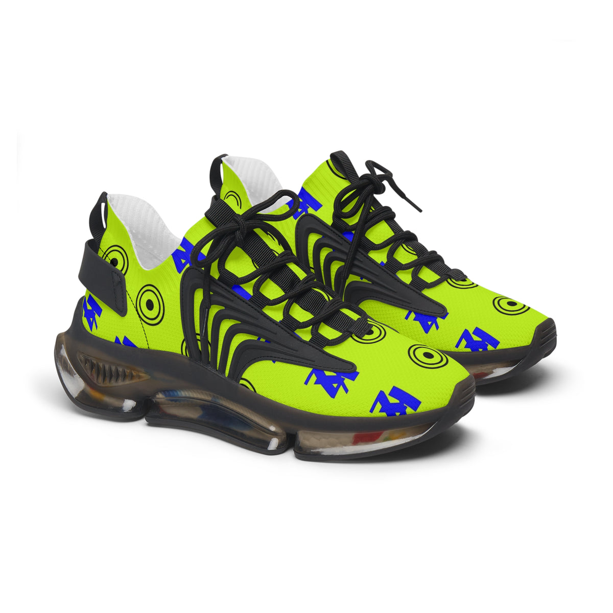 Kz Neon Green BluePrint Women's Mesh Sneakers