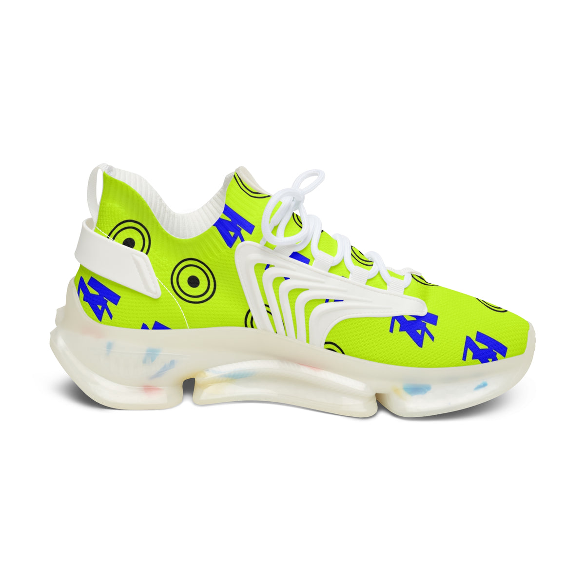 Kz Neon Green BluePrint Women's Mesh Sneakers