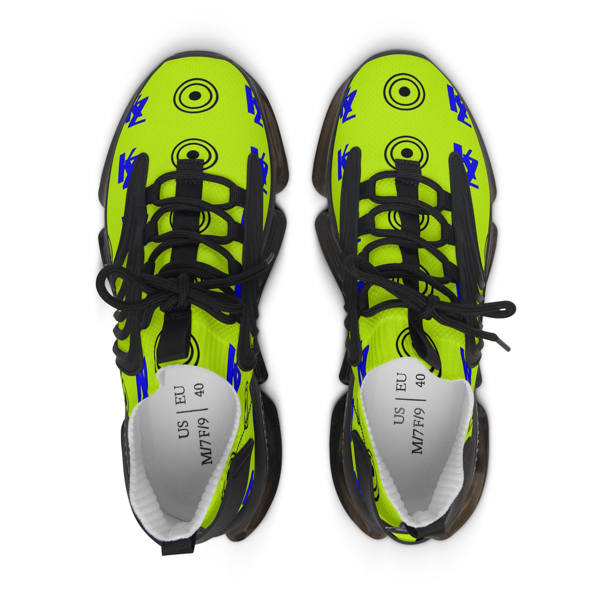 Kz Neon Green BluePrint Women's Mesh Sneakers