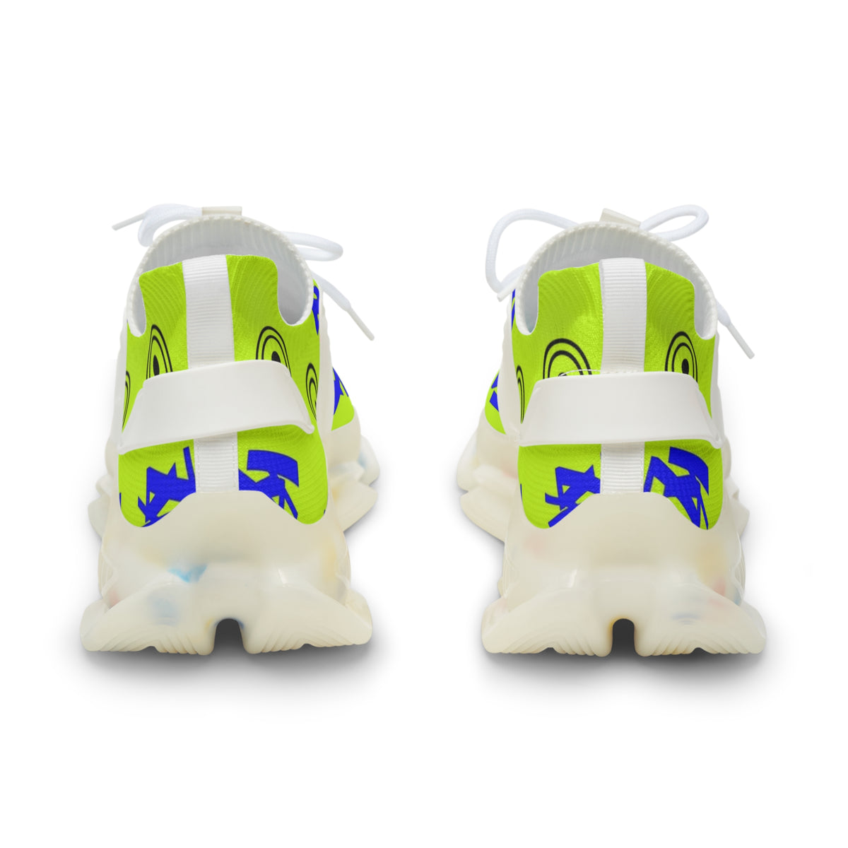 Kz Neon Green BluePrint Men's Mesh Sneakers